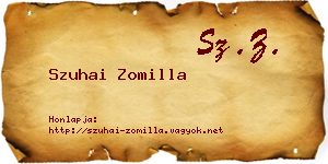 Szuhai Zomilla névjegykártya